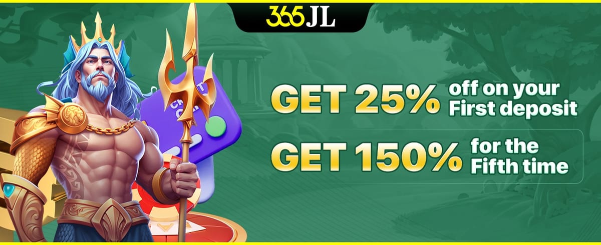 Get 25% off on your First deposit Get 150% for the Fifth time promotion image